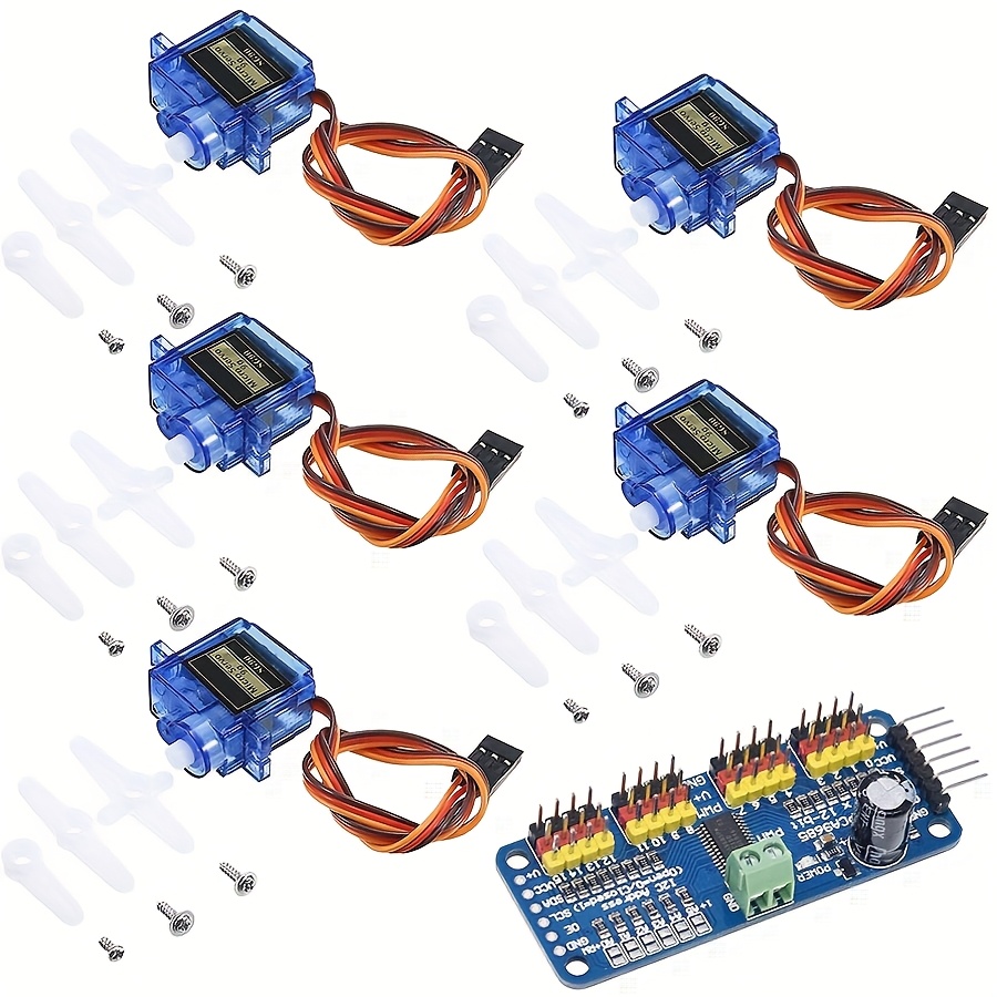 5pcs SG90 9G Servo Motors + 16 - огляд і ціна Servo Motor Sg90