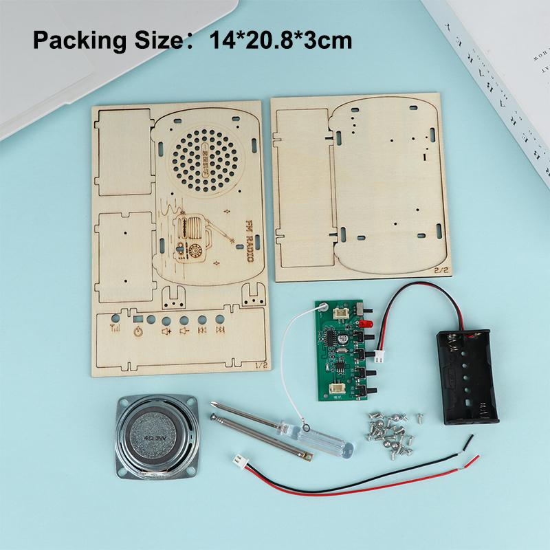 DIY Wooden FM Radio Kit Vintag - огляд і ціна Diy Electronics Projects For Kids