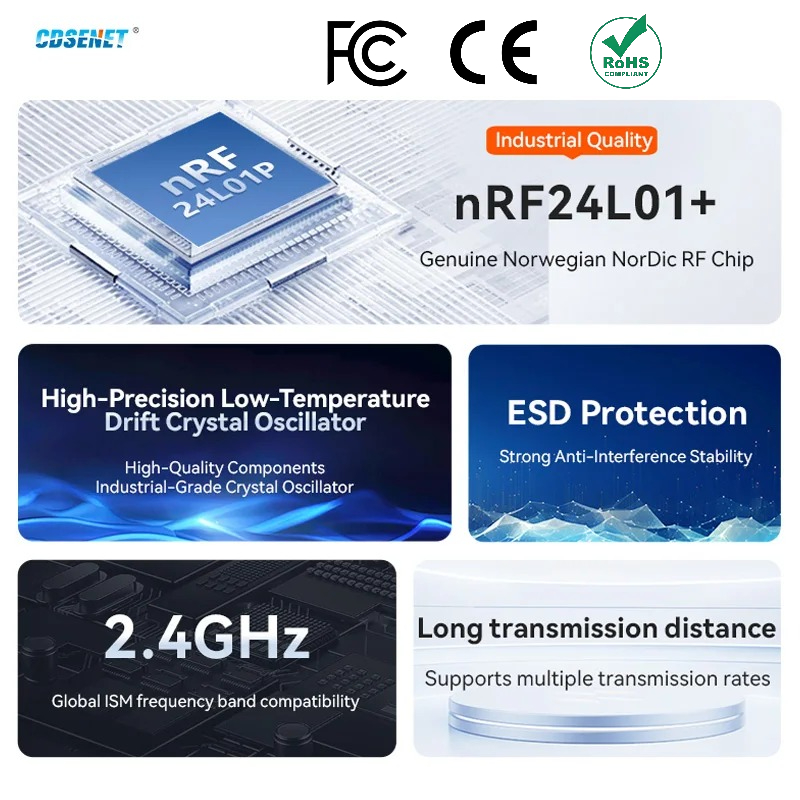 2pcs nRF24L01+ PA LNA 2.4GHz W - огляд і ціна Nrf24L01 Module Wireless
