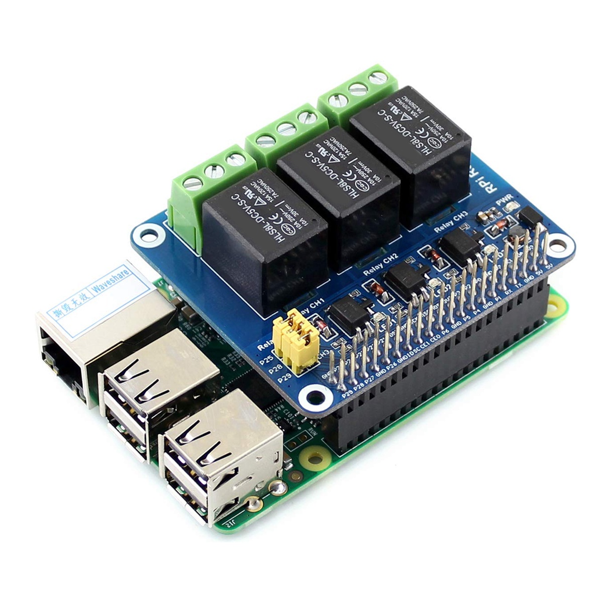 Waveshare 5V 3-Channel Relay M - огляд і ціна Raspberry Pi Zero