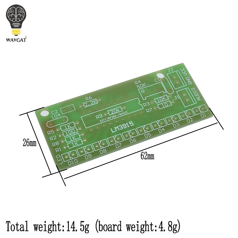 LM3915 DC 9V-12V 10 LED Sound  - огляд і ціна Diy Electronics Lab