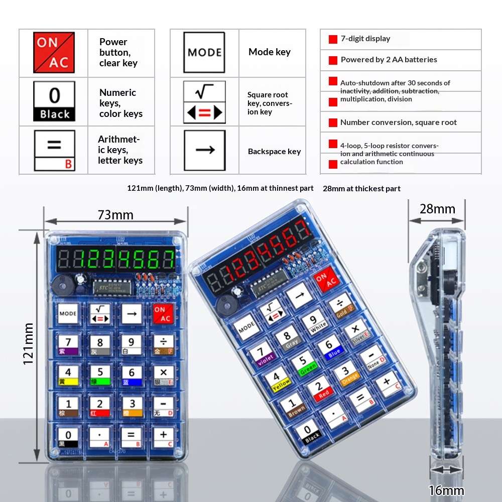 Calculator Production Kit, Ele - огляд і ціна Diy Electronics Parts