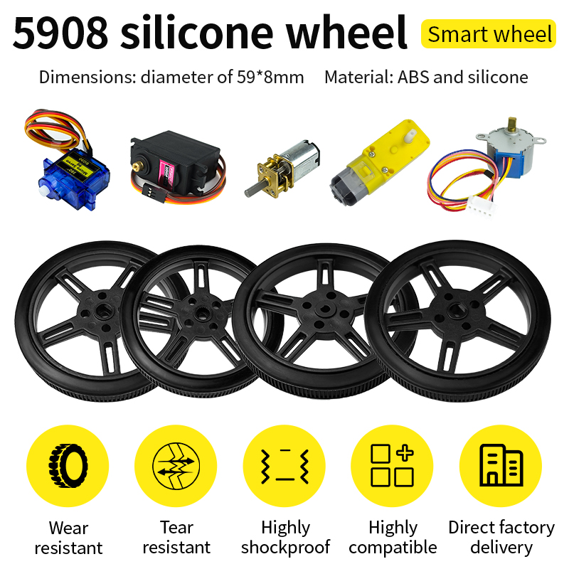 5908 Silicone Tire Wheel 360-d - огляд і ціна Servo Motor Sg90